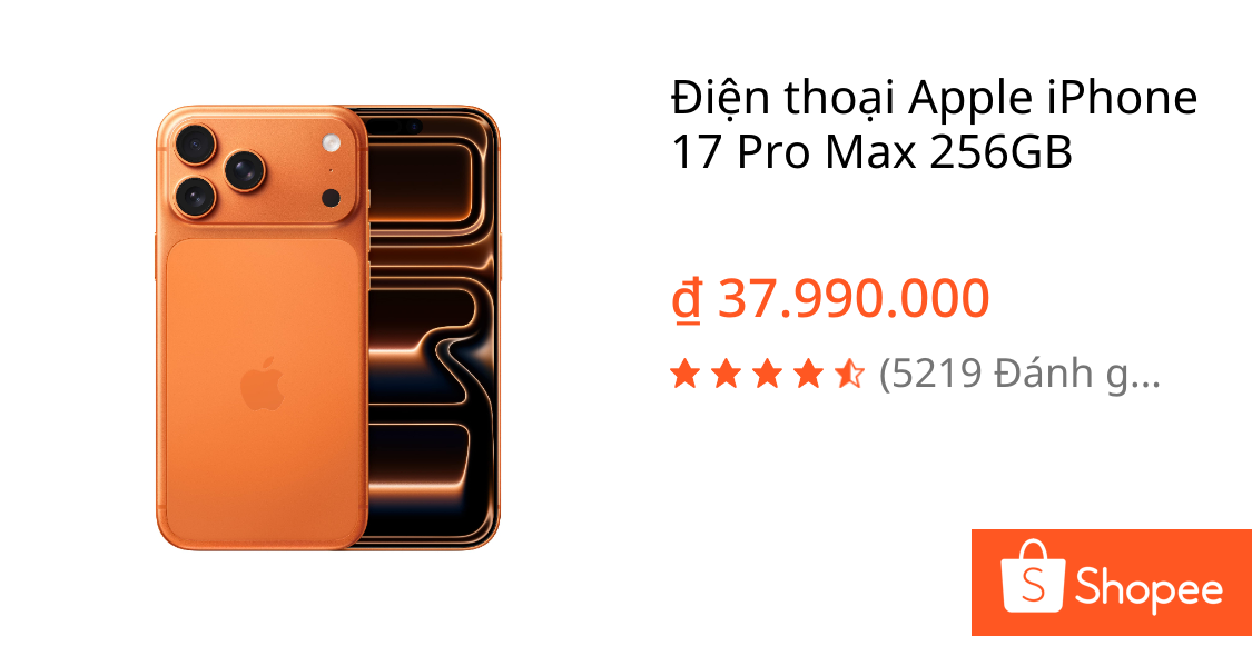 Điện thoại Apple iPhone 17 Pro Max 256GB | Shopee Việt Nam