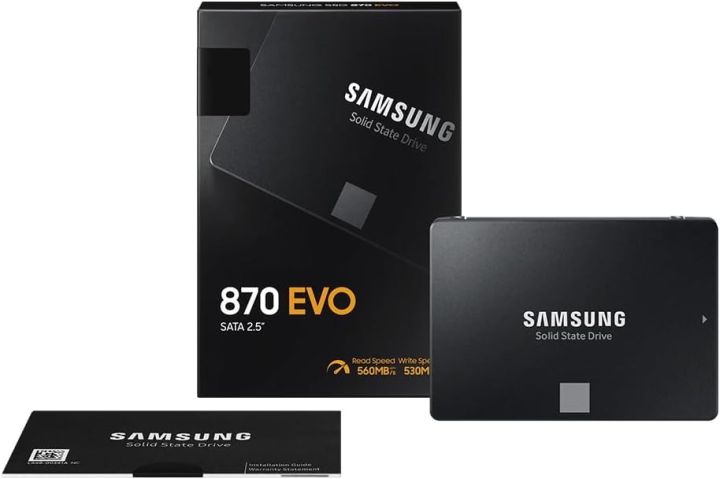 Samsung 870 EVO 1TB 2.5 Inch SATA III Internal SSD MZ-77E1T0BW High Speed Solid State Drive
