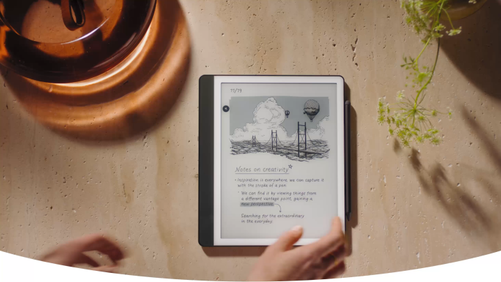 Amazon Kindle Scribe (64GB) - Your notes documents and books all in one place. With built-in AI notebook summarization. Includes Premium Pen