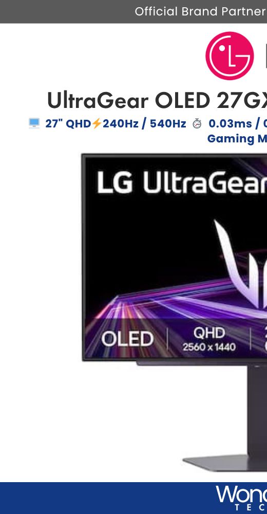 LG UltraGear OLED 27GX704A / 27GX790B | 27" QHD | 240Hz / 540Hz | 0.03ms /0.02ms (GtG) | NVIDIA G-SYNC | Gaming Monitor | Shopee Malaysia