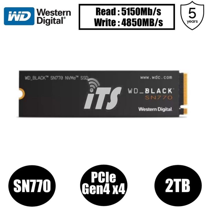 WD Black SN770 PCIe Gen4 x4 NVMe SSD (500GB/1TB/2TB) | Lazada Malaysia