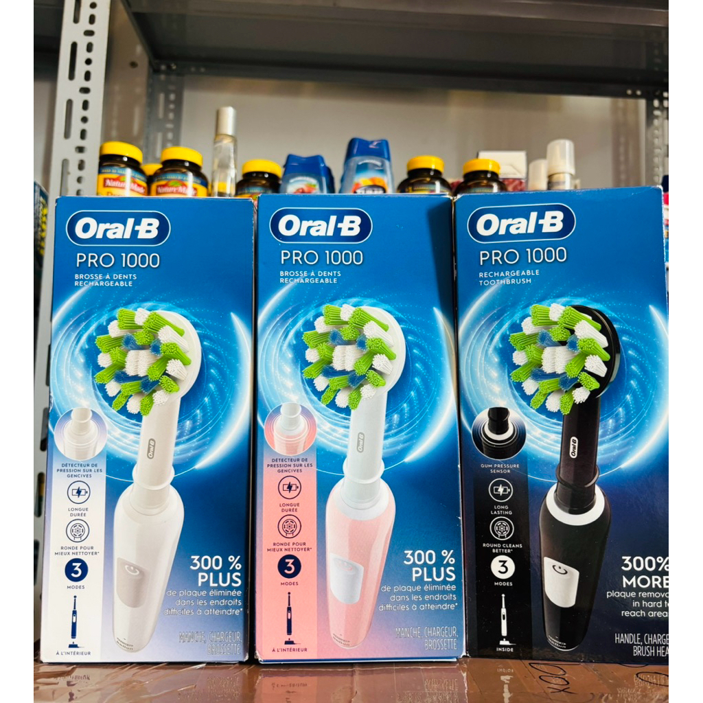 Bàn chải điện Oral-B Pro 1000 Rechargeable Toothbrush Chính Hãng Mỹ - Có kèm đầu thay bàn chải | Shopee Việt Nam