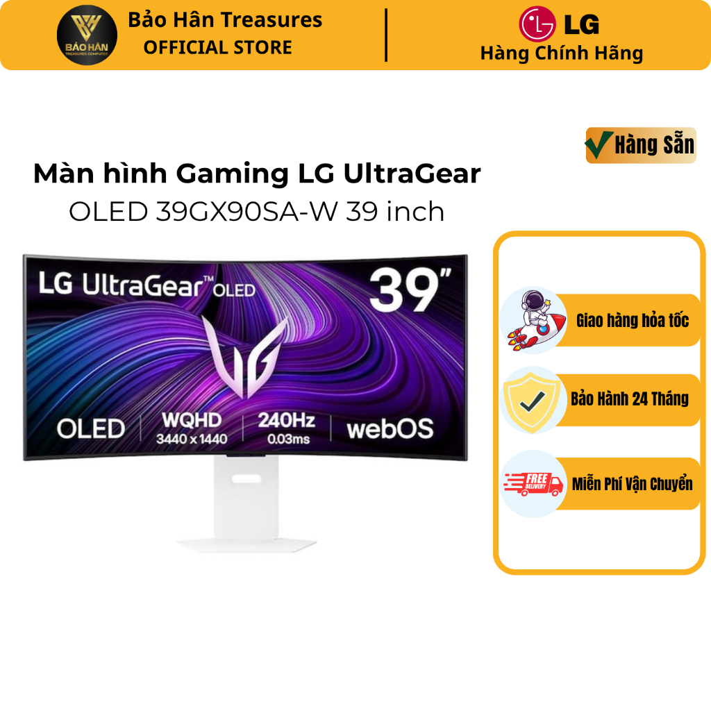 Màn hình Cong LG UltraGear 39" 39GX90SA-W WQHD 240Hz OLED FreeSync Gaimng - Hàng Chính Hãng | Shopee Việt Nam