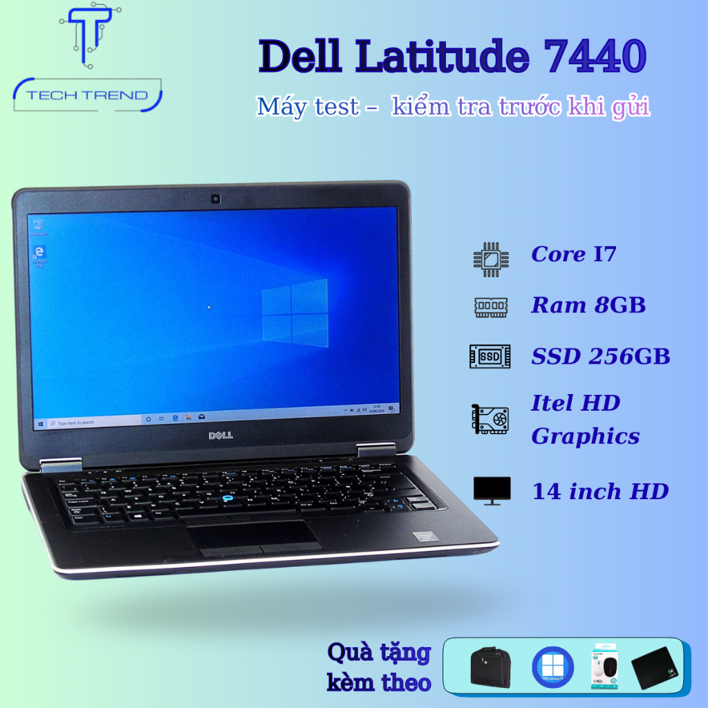 Laptop Dell Latitude 7440 E7440 giá rẻ, Core i7, Ram 8gb, ổ cứng SSD 256gb, màn 14inch-HD | Shopee Việt Nam