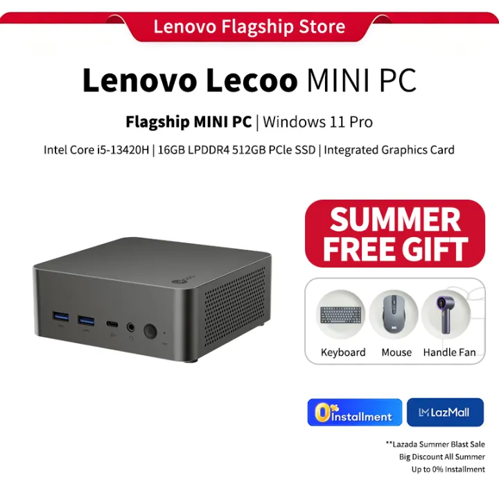 Lenovo Lecoo MINI PC Intel Core i5-13420H Integrated Graphics Card 16GB LPDDR4 512GB PCle SSD Windows 11 Pro | Lazada Malaysia