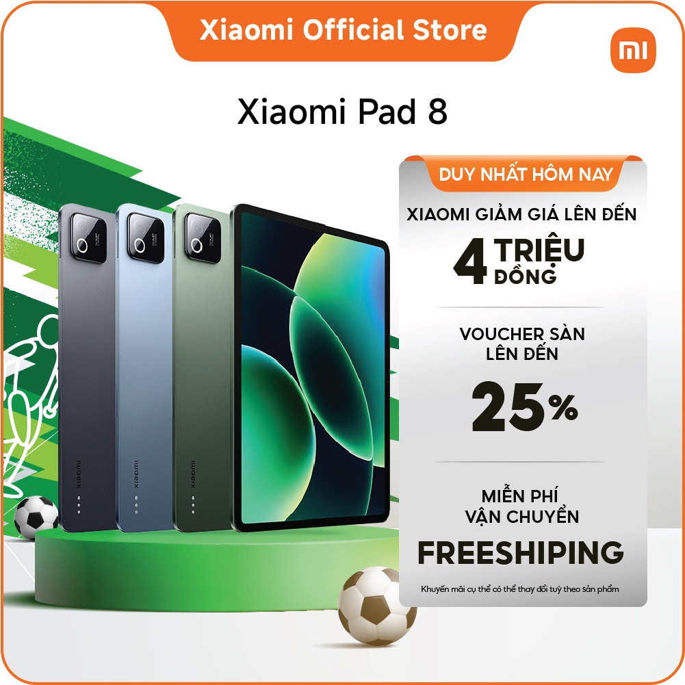 Máy tính bảng Xiaomi Pad 8 (8+128GB|8+256GB)| Pin 9200mAh (typ)| Màn hình 3.2K 144Hz| Vi xử lý Snapdragon 8s Gen 4 | Shopee Việt Nam
