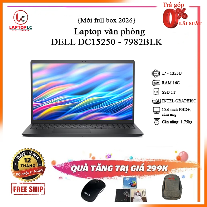 [Mới 100%] Laptop Dell DC15250-7982BLK (Intel i7-1355U | 16GB | 1TB SSD | 15.6 inch FHD – Cảm ứng) | Shopee Việt Nam