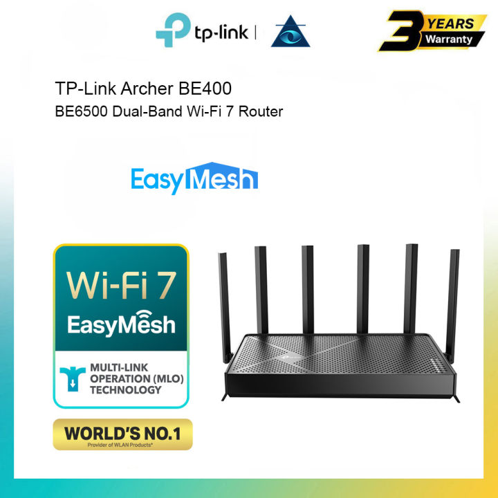 TP-Link Archer BE400 BE6500 Dual Band WiFi 7 Router | Lazada Malaysia