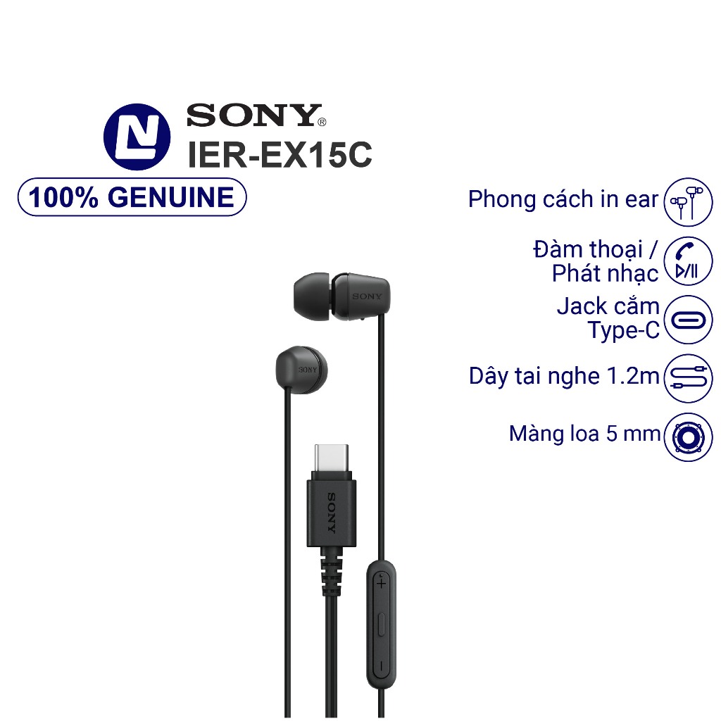 Sony IER EX15C Tai nghe có dây với đầu cắm Type C | Shopee Việt Nam