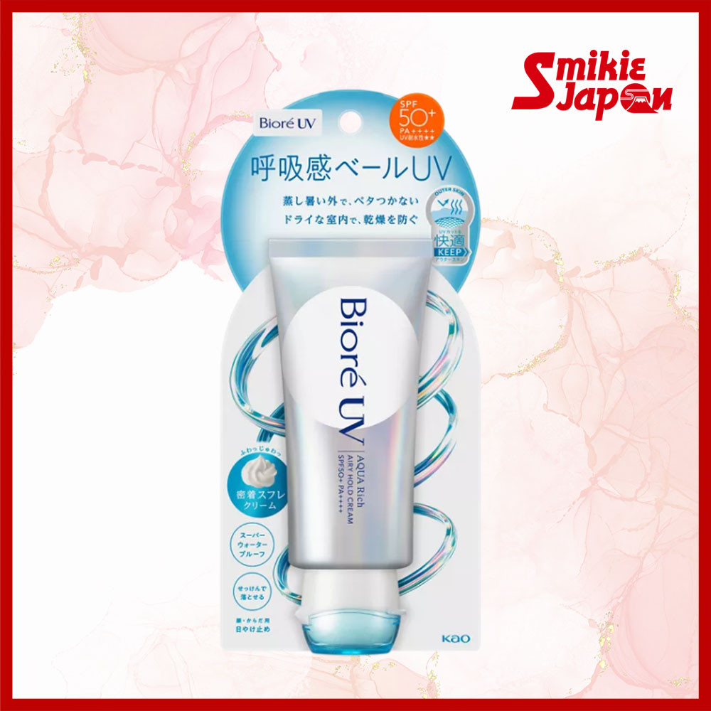 Bioré UV Aqua Rich Airy Hold Cream 70g SPF50+PA++++ Sunscreen Waterproof Direct From Japan | Shopee Việt Nam