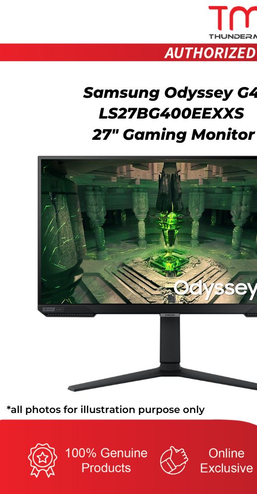 Samsung Odyssey G4 LS27BG400EEXXS 27" Gaming Monitor | FHD | 240Hz | IPS Panel | 1ms(GtG) | sRGB 99% | HDMI & DP | Nvidia G-Sync | Pivot & HA Stand | VESA | 3Y Warranty | Shopee Malaysia