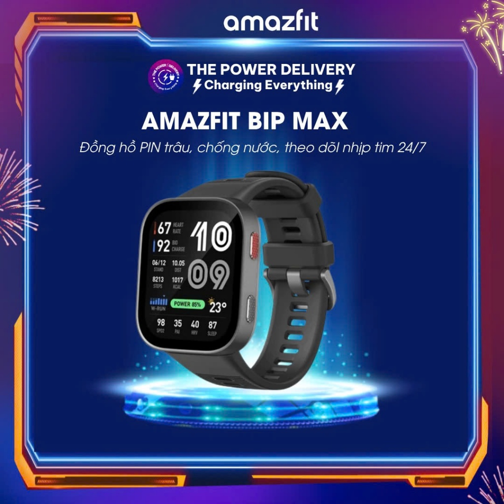 Đồng Hồ Amazfit Bip Max Chính Hãng | Smartwatch Pin Trâu, Chống Nước, Theo Dõi Nhịp Tim 24/7 | Shopee Việt Nam