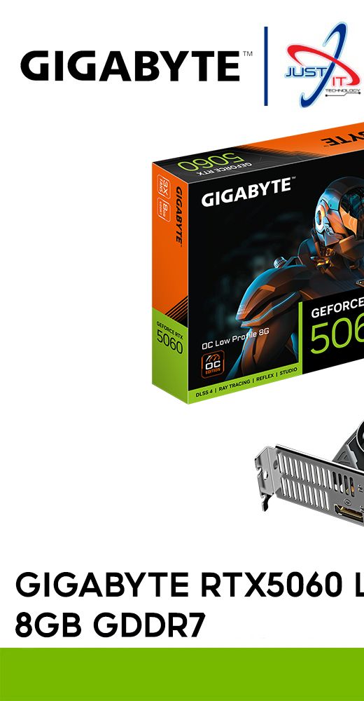 GIGABYTE GeForce RTX 5060 LOW PROFILE 8GB GDDR7 GRAPHICS CARD ( GV-N5060OC-8GL ) | Shopee Malaysia