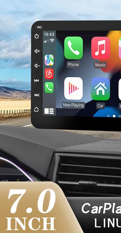 Carplay Monitor Android Auto Plug and Play Portable Touch Screen Bluetooth AUX USB Car Radio | Shopee Malaysia