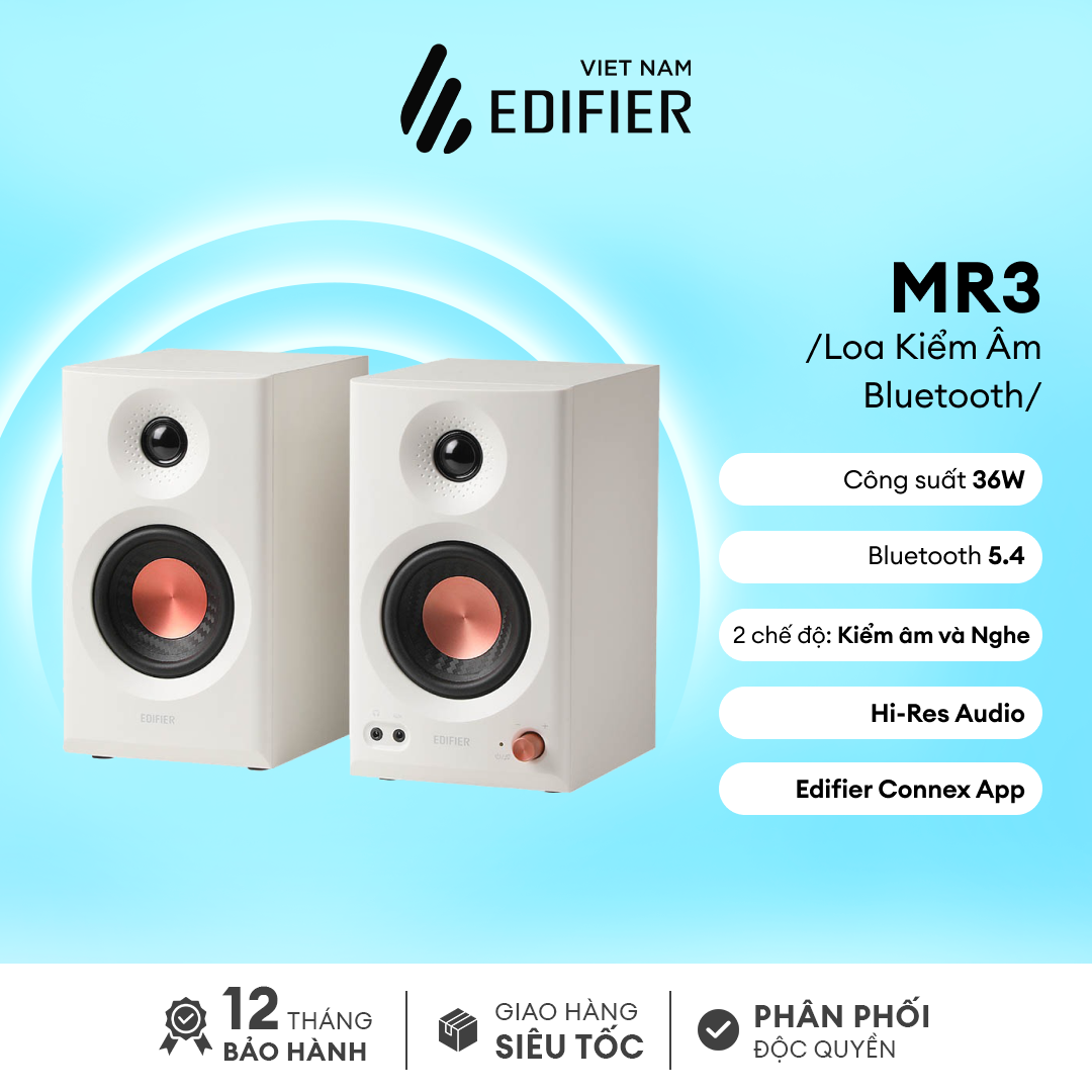 Loa Kiểm Âm Bluetooth 5.4 EDIFIER MR3/MR5 | Công suất 36W | Hai chế độ kiểm âm và nghe nhạc | Bảo hành 15 Tháng