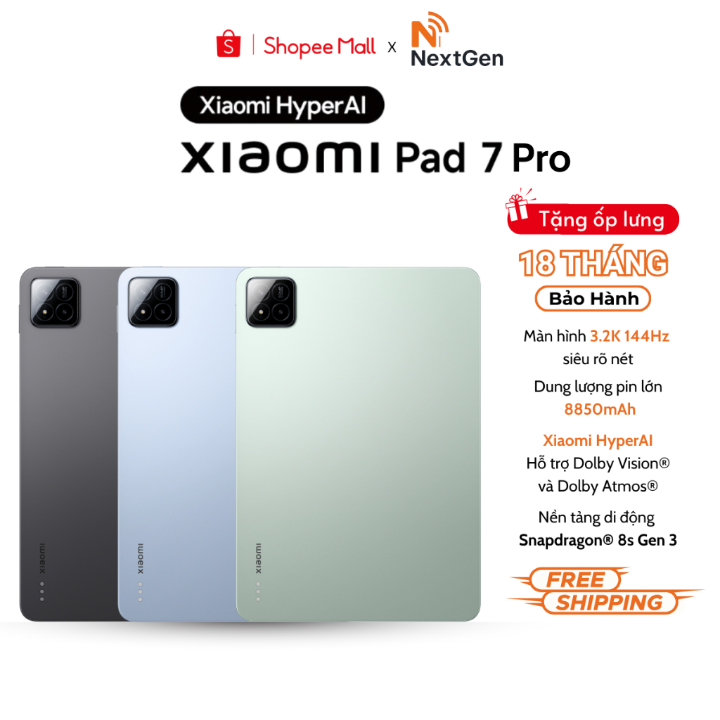 Máy tính bảng Xiaomi Pad 7 Pro (8/256GB) - Hàng chính hãng bảo hành 18 tháng | Shopee Việt Nam