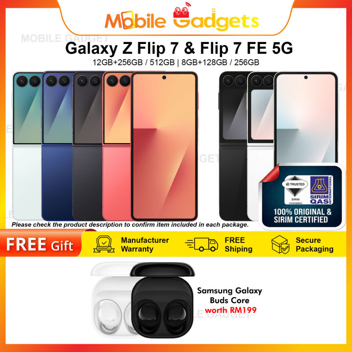 [READY STOCK] Samsung Galaxy Z Flip 7 / Flip 7 FE 5G [12GB+256/512GB] | Original Malaysia New Set