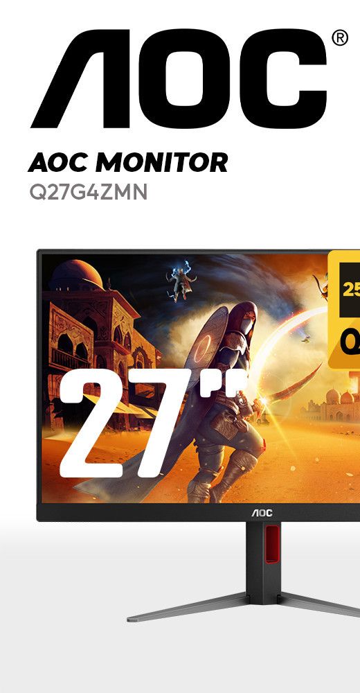 AOC 27" Q27G4ZMN Mini-LED Fast VA QHD Quantum Dots Adaptive Sync 240Hz 1ms Display HDR1000 Ergonomic Gaming Monitor | Shopee Malaysia