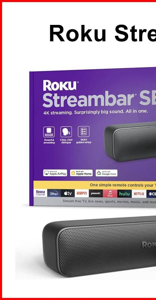 Roku Streambar SE | 2Dalam1 Pembesar Suara Soundbar sokongan 4K/HD/HDR Ucapan Dialog Jelas Clear Dialogue Speech Clarity | Shopee Malaysia