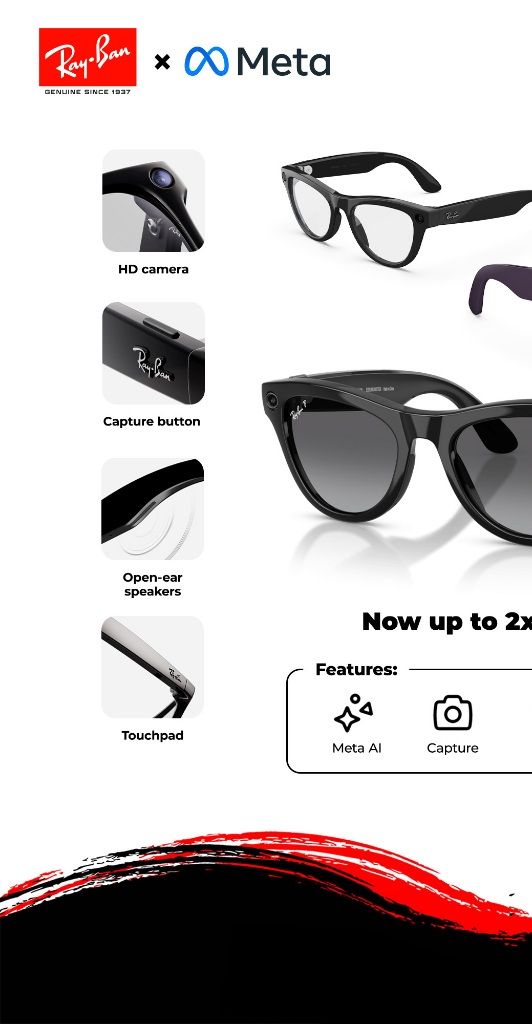 Rayban Ray ban Ṃe𝔱a Gen 2 Ray-Ban Skyler SmartGlass AI Device AI Smart Glasses