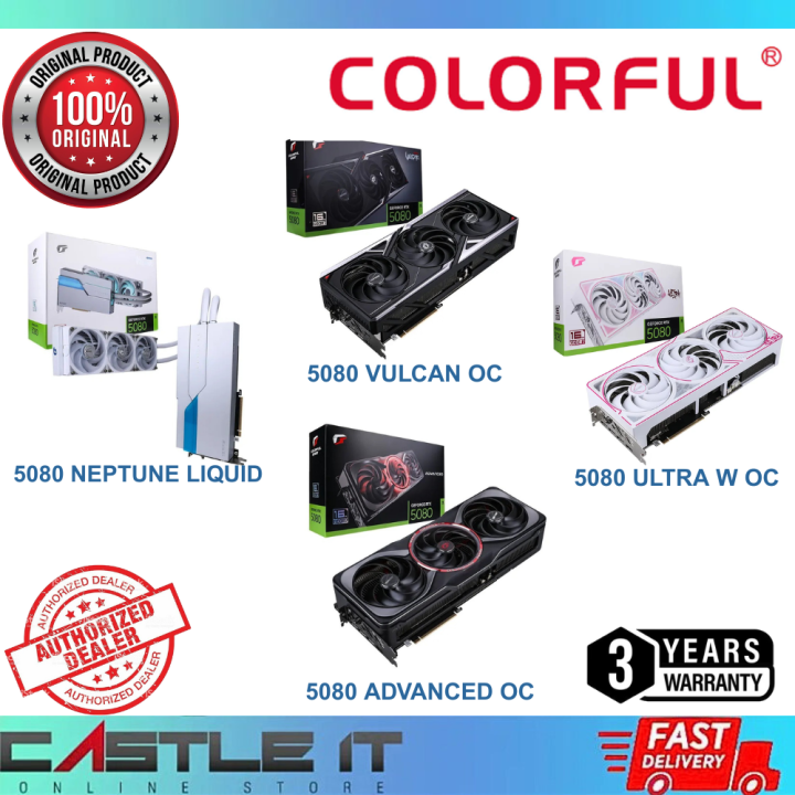 Colorful RTX 5080 iGame Vulcan Advacned OC Ultra W V 16GB GDDR7 Nvidia GeForce RTX5080 Graphic Card | Lazada Malaysia