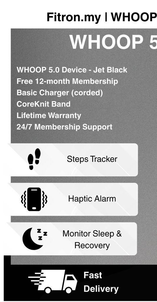 [READY STOCK] 2025 WHOOP 5.0 with 12 months ONE subscription | Shopee Malaysia