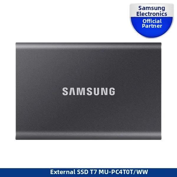 Samsung | Samsung Electronics Official Certified Portable External Ssd T7 4Tb (Genuine Product) Mu-Pc4T0T/Ww