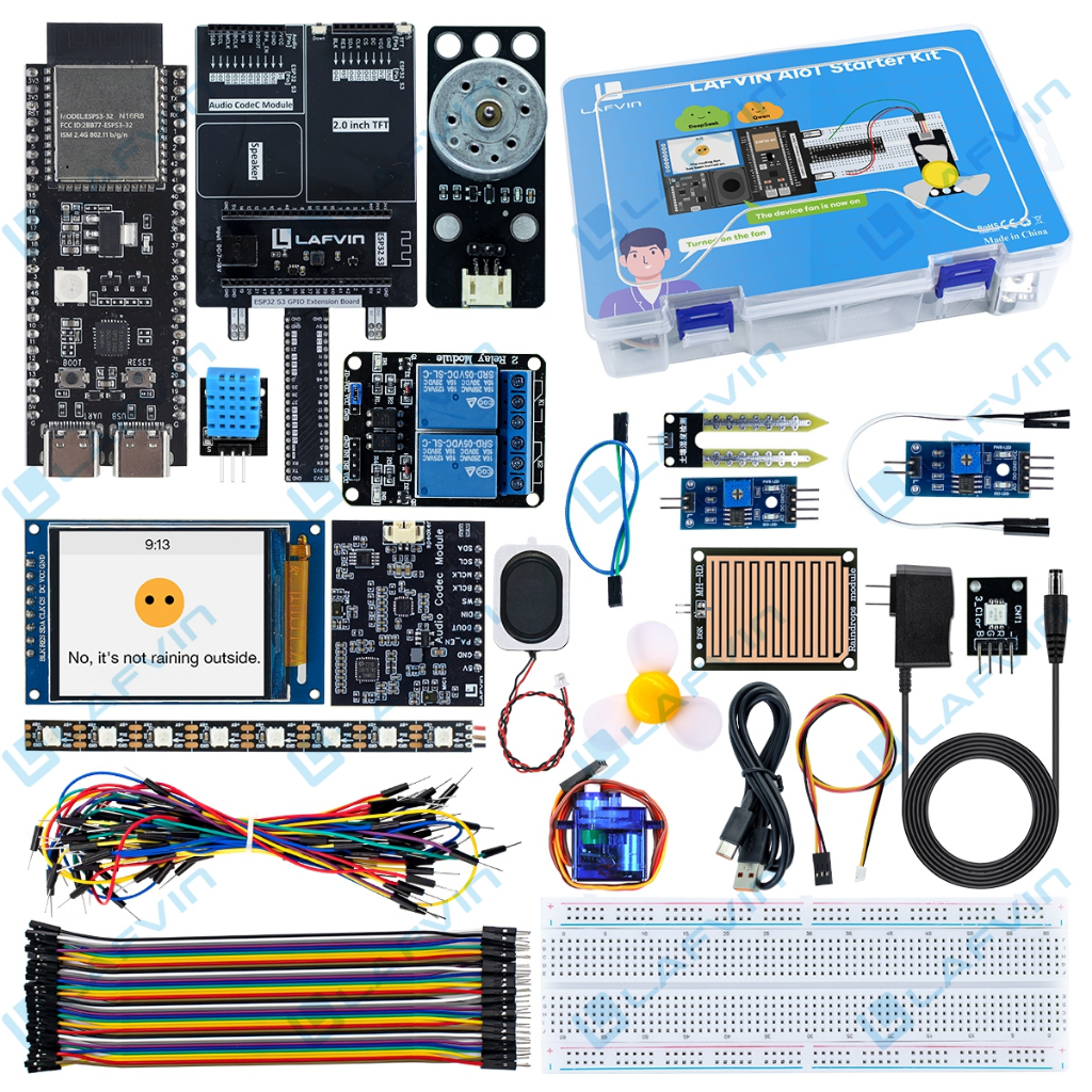 LAFVIN AIoT Starter Kit with ESP32-S3 for Arduino IDE Learning about IoT, AI Interaction and Programming | Shopee Malaysia