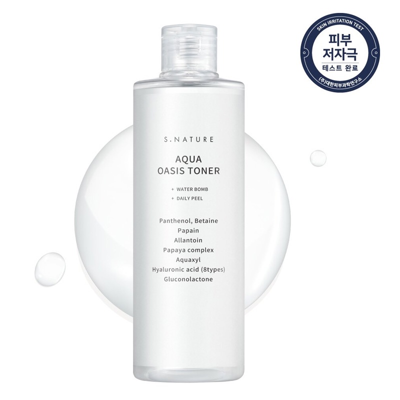 S. NATURE Aqua Oasis Toner 300mL K beauty moisturizer for skin | Shopee Việt Nam