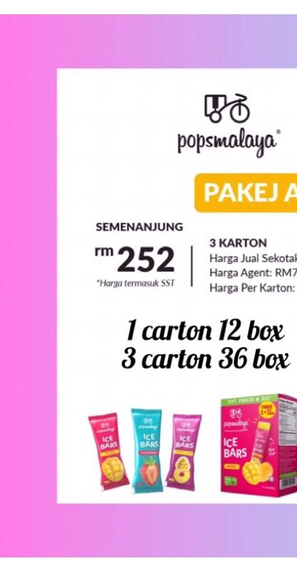 🔥POPS MALAYA AGENT (3 KARTON=36 BOX)🔥 | Shopee Malaysia