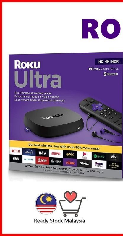 2025 Roku Streaming Stick 4K | Roku Express 4K+ | Roku Ultra Sokong Penyiaran Airplayy Phone Casting | Shopee Malaysia