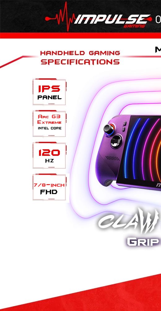 MSI Claw 8 AI+ EX AI+ CG3EM Copilot + PC Handheld Gaming Console - (Intel Arc G3 Extreme, BT6, Wifi 7, Win 11, 80Hrs) | Shopee Malaysia