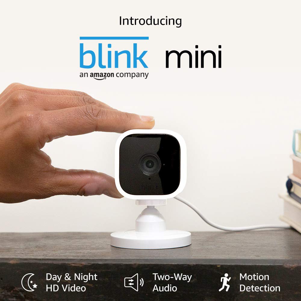 Blink Mini – Compact indoor plug-in smart security camera, 1080 HD video, motion detection, Works with Alexa– 1 cameras | Shopee Malaysia