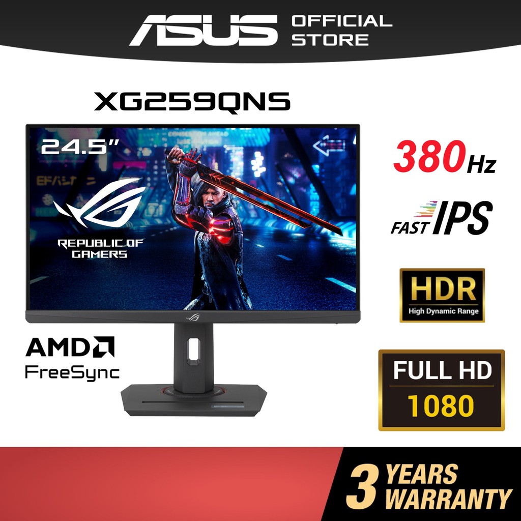 ASUS XG259QNS 25" ROG Strix Gaming Monitor FHD 380Hz OC FreeSync Premium Fast IPS HDR | Shopee Malaysia