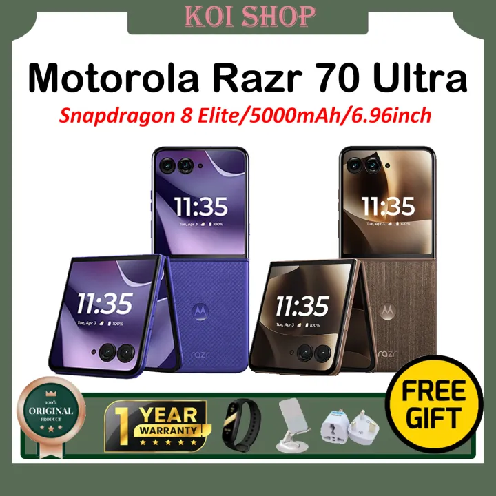 Motorola Razr 70 Ultra Smartphone/Snapdragon 8 Elite/6.96inch 165Hz P-OLED Foldable Screen/5000mAh 68W Fast Charging/Motorola Foldable Smartphone/Motorola Phone | Lazada Malaysia