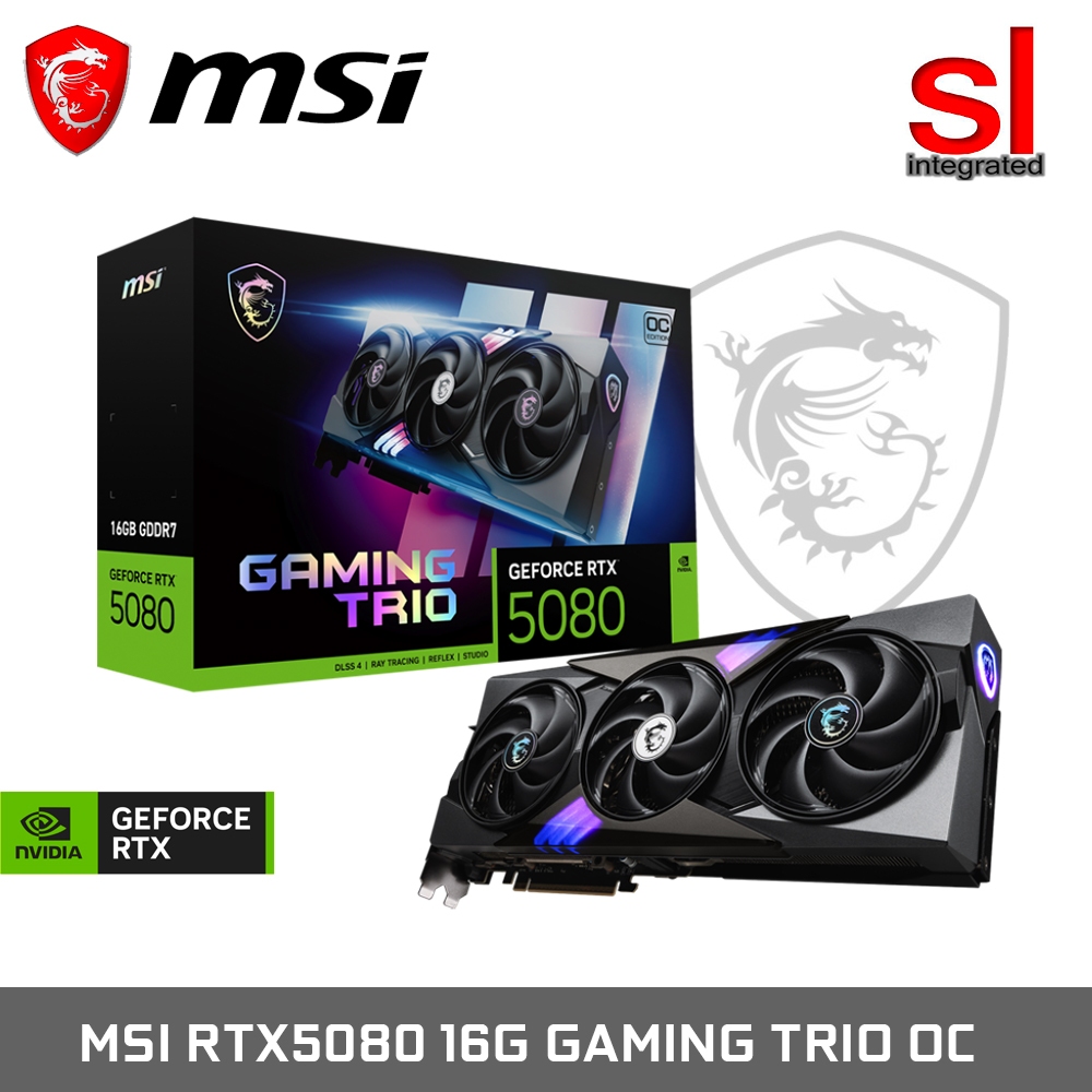 MSI GeForce RTX™ 5080 16G GAMING TRIO OC GDDR7 | Shopee Malaysia