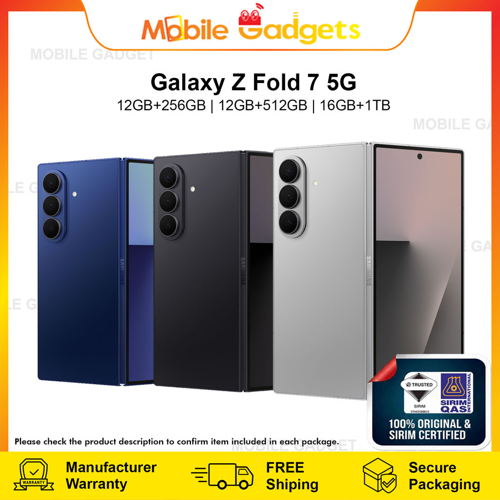Samsung Galaxy Z Fold 7 5G [12GB+256GB / 12GB+512GB / 16GB+1TB] | Original New Set | Shopee Malaysia
