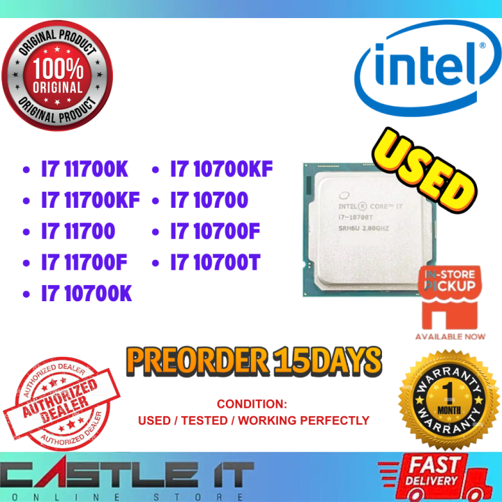 Pre-Order Intel Core i7 10700K 11700K 10700 11700 KF LGA1200 10th 11th Gen Used Processor | Lazada Malaysia
