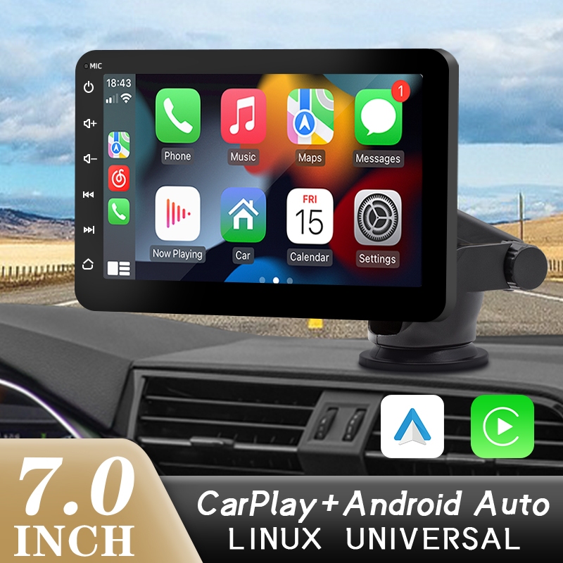 Carplay Monitor Android Auto Plug and Play Portable Touch Screen Bluetooth AUX USB Car Radio | Shopee Malaysia