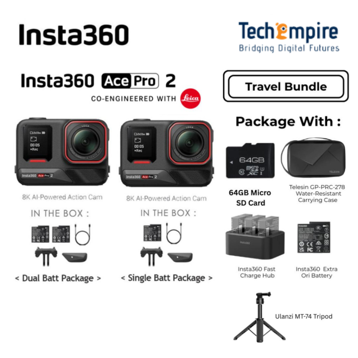 Insta360 Ace Pro 2 / Acepro 2 / Acepro2 8K AI-Powered Action Camera Insta360 Ace Pro II Leica Capture Action Camera