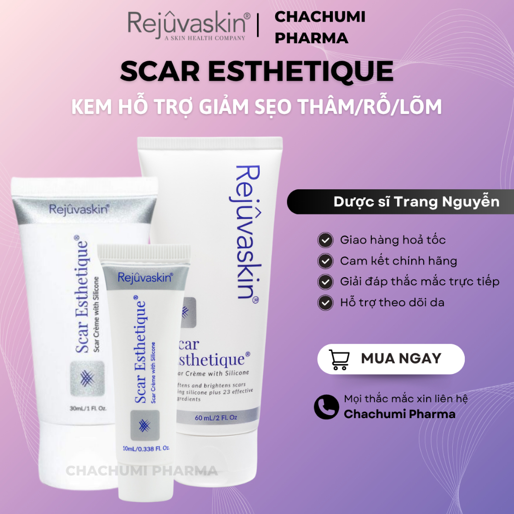 Rejuvaskin Scar Esthetique Kem Làm Mờ Sẹo Thâm, Làm Đầy Sẹo Rỗ/Lõm 60ml | Shopee Việt Nam