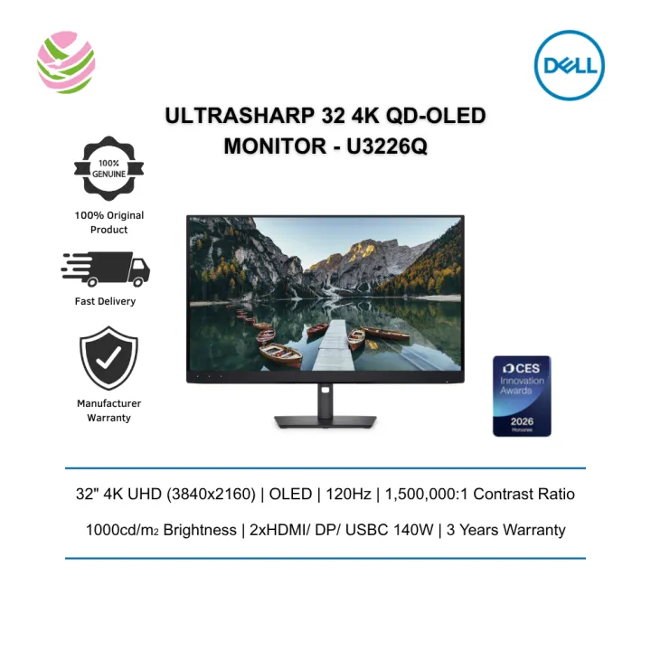 Dell UltraSharp 32 4K QD-OLED Monitor - U3226Q - 210-BVHP | Lazada Malaysia