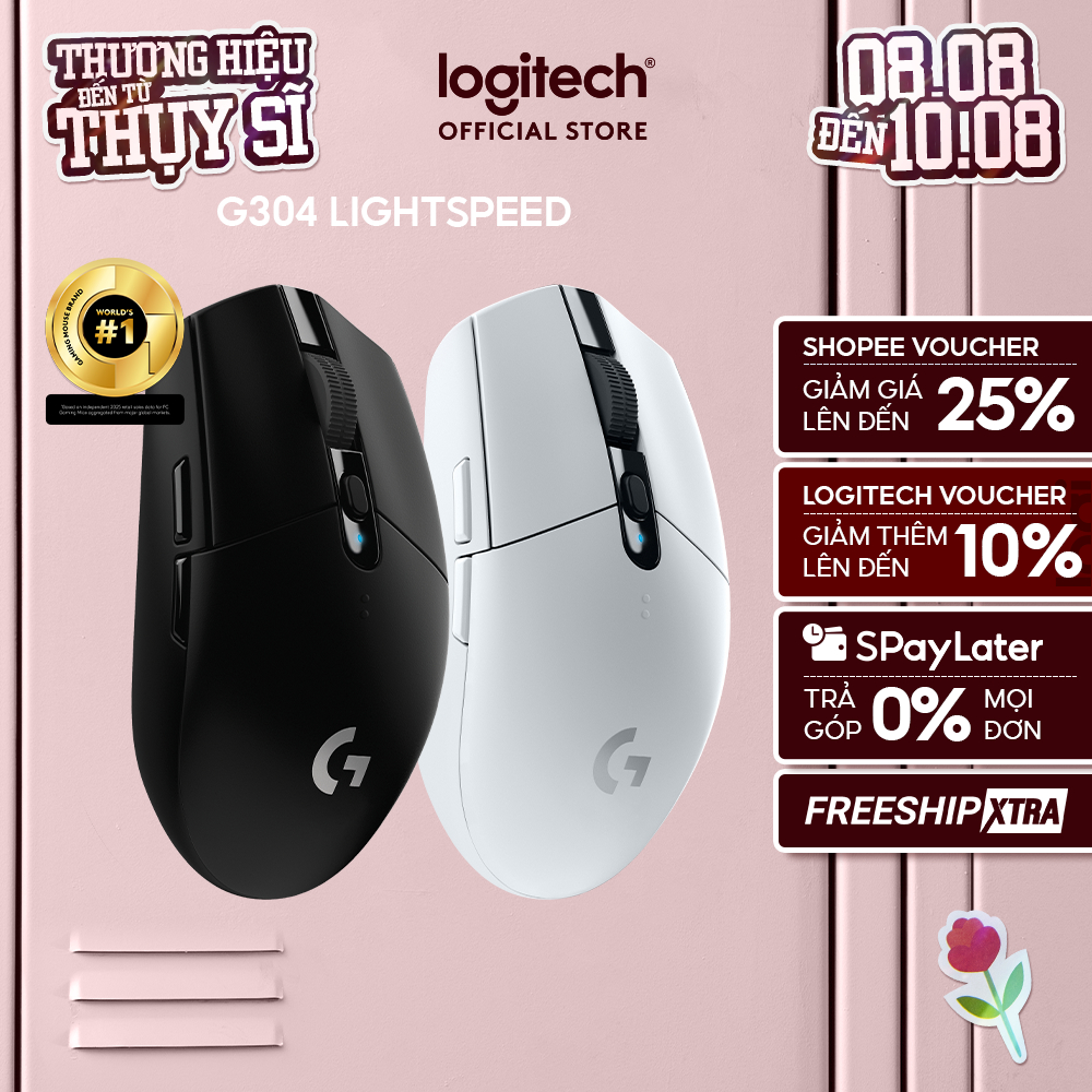 Chuột gaming không dây Logitech G304 - nhẹ, 6 nút lập trình, onboard memory, pin 250h | Shopee Việt Nam