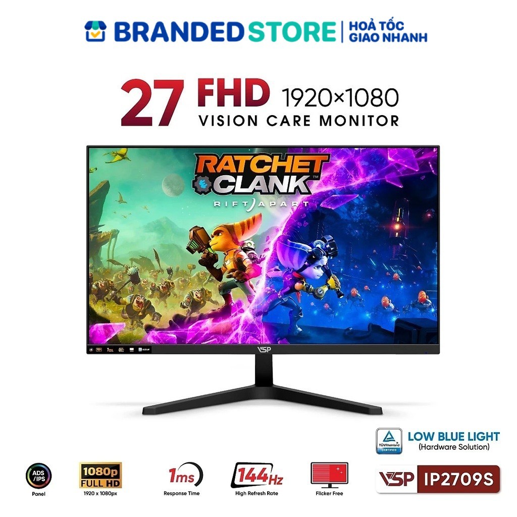 Màn Hình VSP IP2709S (27 inch / IPS / FHD / 144Hz / 1ms) | Shopee Việt Nam