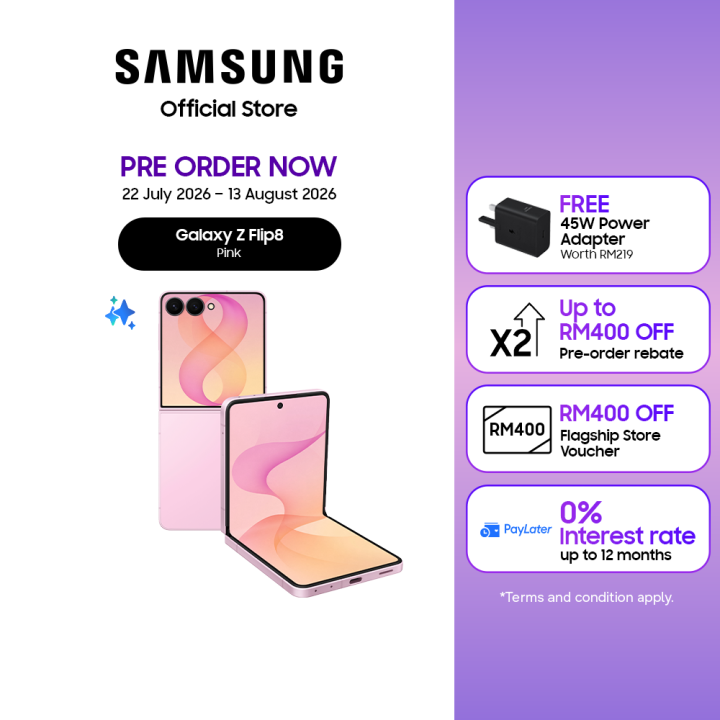 [PRE-ORDER] SAMSUNG Galaxy Z Flip 8 [EST DEL FROM 10 AUG 2026 ONWARDS]