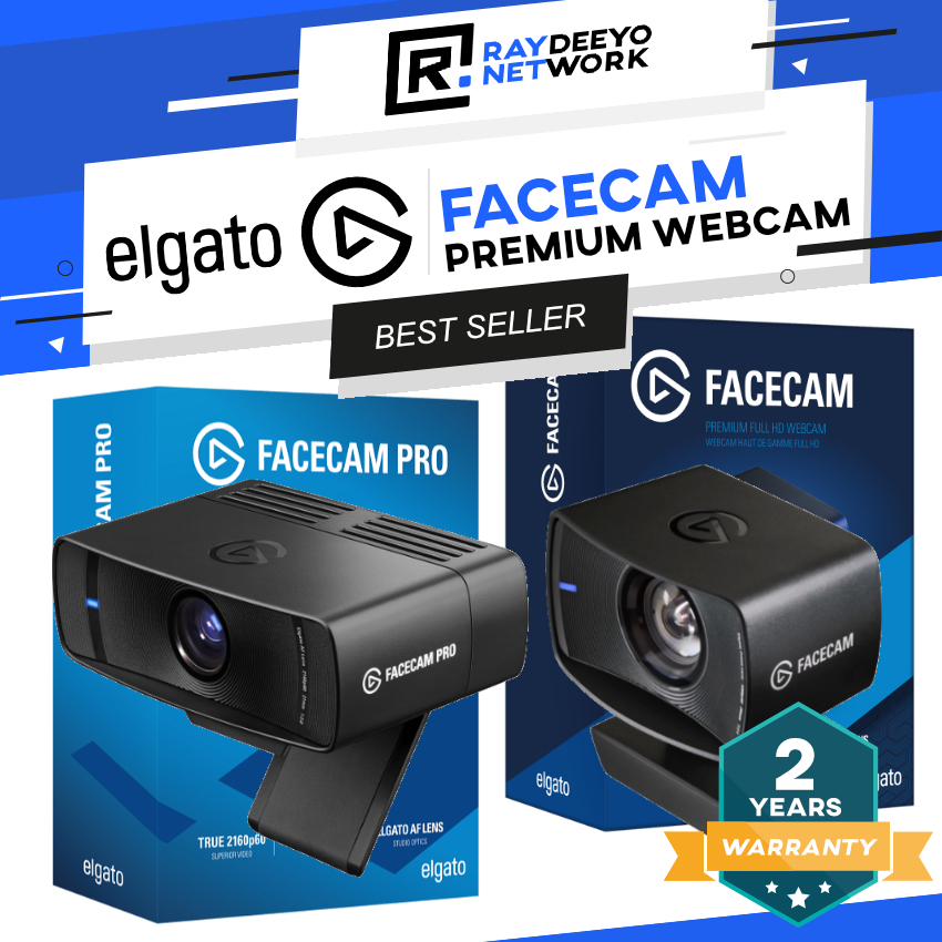 Elgato FACECAM / FACECAM PRO/ FACECAM 4K Premium Webcam (1080p60/4K60) [Up to 90 Degree Field of View/USB 3.0 Type C] | Shopee Malaysia