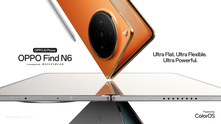 [New] OPPO Find N6 Foldable Smartphone | 16GB + 512GB | Zero-Feel Crease Stay Flat | 200MP Hasselblad Ultra-Clear Camera | Lazada Malaysia