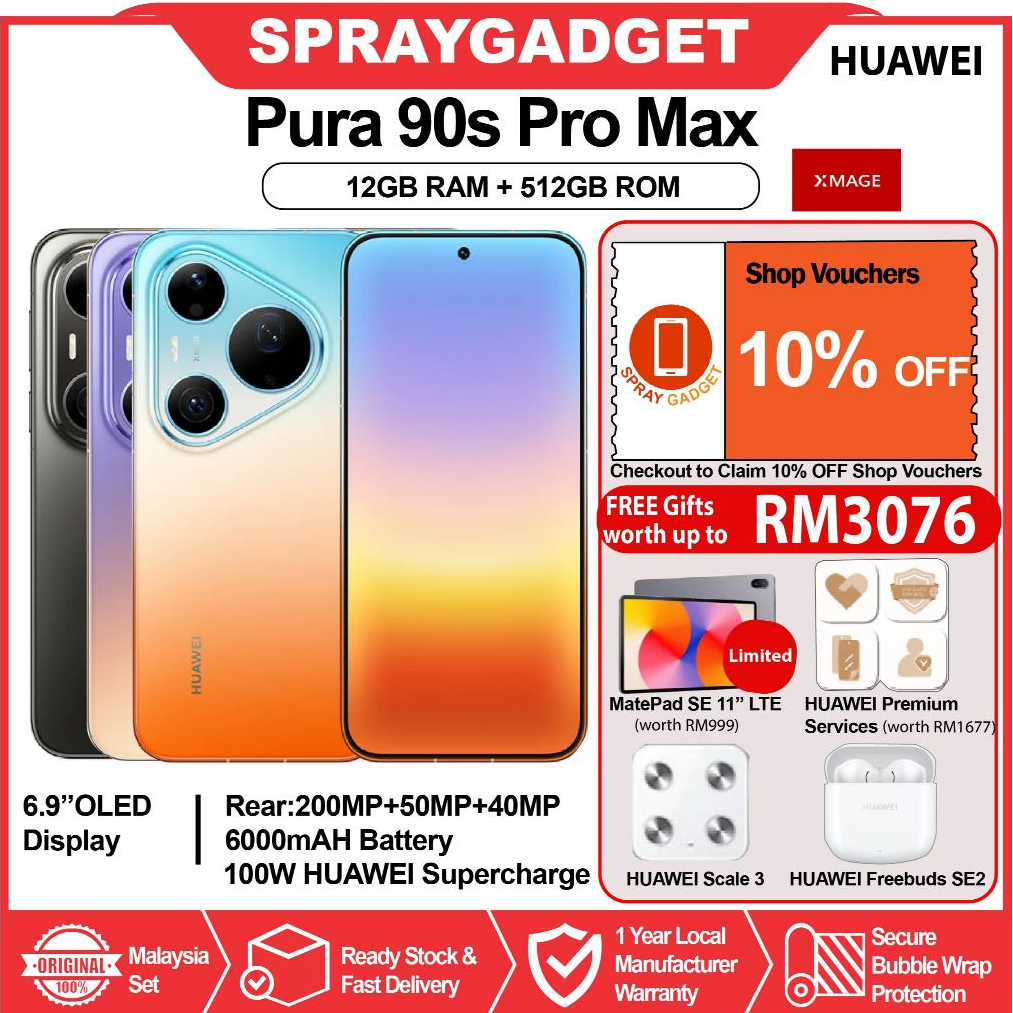 [NEW] HUAWEI Pura 90s Pro Max / HUAWEI Pura 90s Pro (12+512GB) 200MP Ultra Large Sensor Telephoto Camera l Ultra Lighti