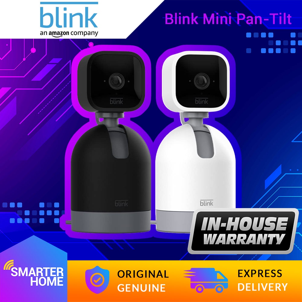 ⚡️ Blink Mini Pan-Tilt Camera | Rotating indoor plug-in smart security camera, two-way audio, HD video, motion detection | Shopee Malaysia