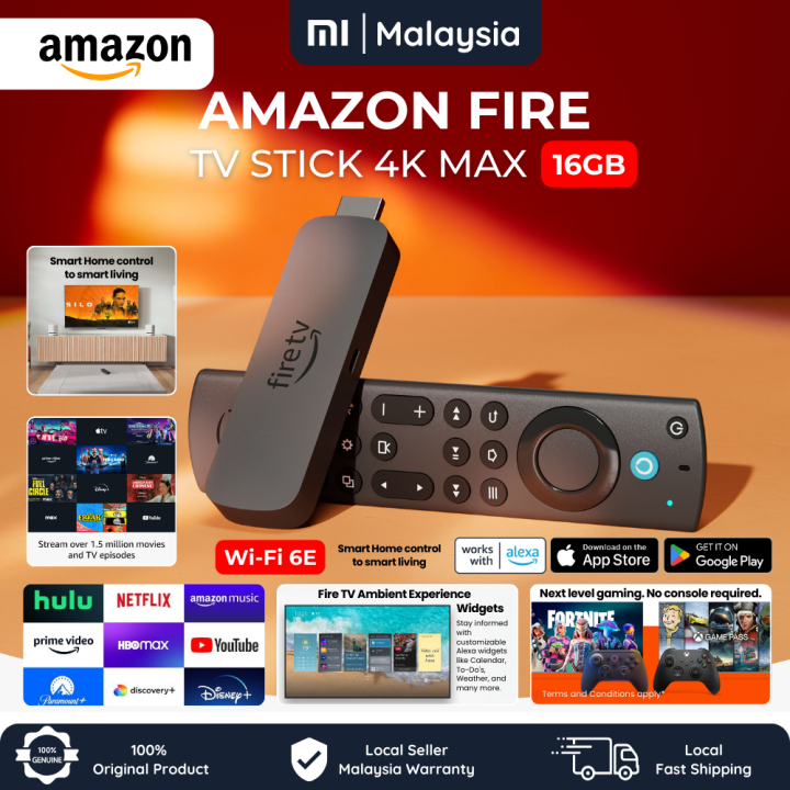 Amazon Fire TV Stick 4K Max Streaming Device TV Netflix Dolby Audio Wi-Fi 6E Alexa Voice Control Ambient Experience